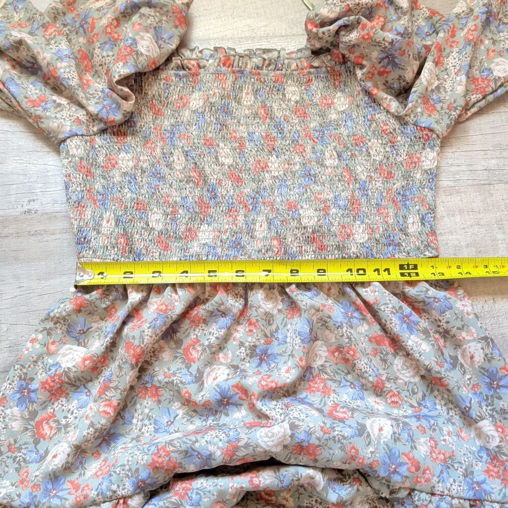 Women’s Blu Pepper Short Sleeve Floral Dress Size L - Picture 6 of 8